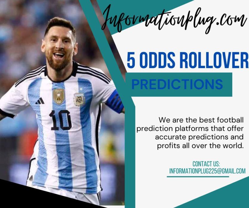 Daily 5 Odds Rollover Tips Soccer Predictions For Today